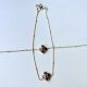 Handmade Brass Metal Jewellery Ruby Floral Anklet Pair